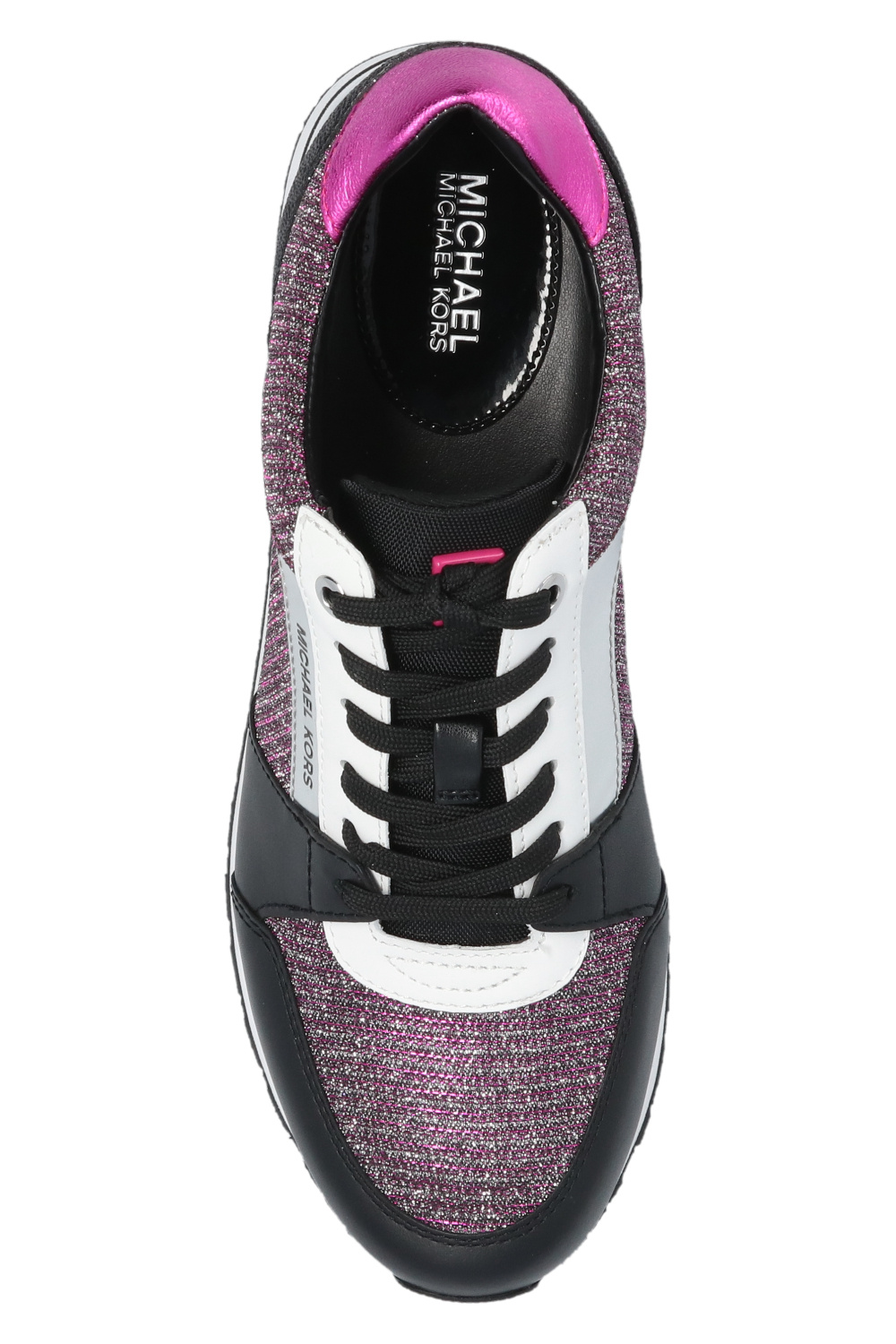 Michael michael kors billie best sale metallic leather and satin sneaker